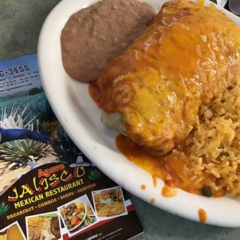 Agave Jalisco - Jalisco burrito plate 7.oo - Mexican Near Me - Riviera, Texas