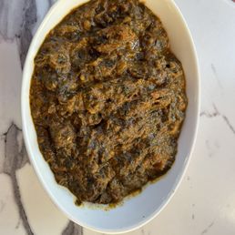 Good portion of lamb saag. Good portion of lamb saag.