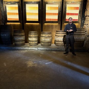 Glengoyne Distillery - Various stages of whisky per year & cask on top of Barrels on bottom - Jimmy our guide - Beer, Wine & Spirits Near Me - Near Killearn, GLG Glengoyne Distillery - Various stages of whisky per year & cask on top of Barrels on bottom - Jimmy our guide - Beer, Wine & Spirits Near Me - Near Killearn, GLG