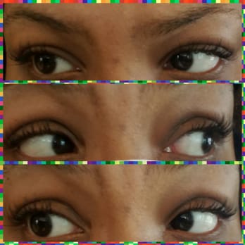 Ogle School - Don't mind my lack of makeup.Focus on the greatness that is my EYELASH EXTENSIONS! I'm going to be batting my eyes at everyone - Cosmetology Schools Near Me - Denton, Texas