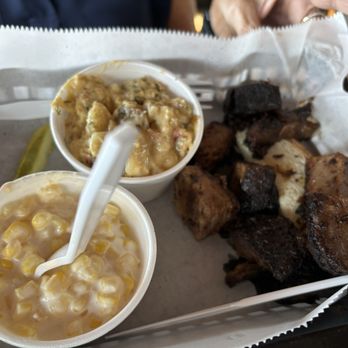 A Little BBQ Joint - Burnt Ends with corn Mac and Cheese - Barbeque Near Me - Independence, Missouri