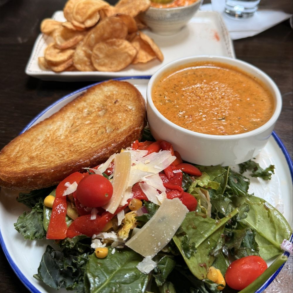 Bosscat Kitchen & Libations - Lunch Special: small POWER GREENS SALAD & TUSCAN BROCCOLI SOUP and a SPICY CHICKEN & CHEESE DIP - Bars Near Me - Orange, California Bosscat Kitchen & Libations - Lunch Special: small POWER GREENS SALAD & TUSCAN BROCCOLI SOUP and a SPICY CHICKEN & CHEESE DIP - Bars Near Me - Orange, California