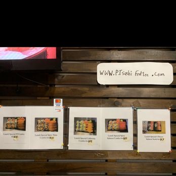 PJ Sushi - menus on a wooden bench - Sushi Bars Near Me - Fort Lee, New Jersey PJ Sushi - menus on a wooden bench - Sushi Bars Near Me - Fort Lee, New Jersey