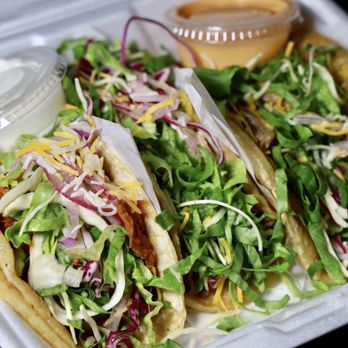 Hola Seoul - T-1. Bulgogi Taco, T-2. Spicy Pork Taco, T-3. BBQ Chicken Taco (not in that order) - Korean Near Me - Novi, Michigan Hola Seoul - T-1. Bulgogi Taco, T-2. Spicy Pork Taco, T-3. BBQ Chicken Taco (not in that order) - Korean Near Me - Novi, Michigan