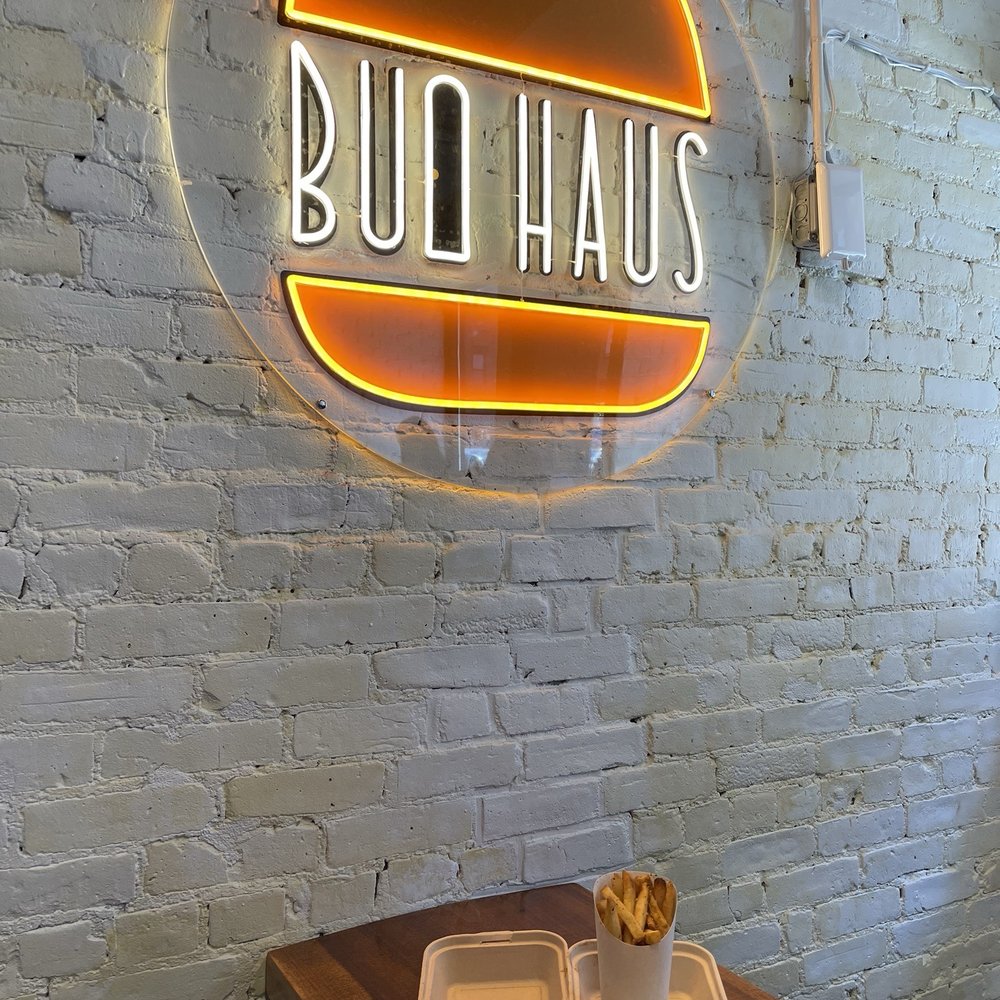 Bun Haus - a burger and fries on a table - Burgers Near Me - New York, New York Bun Haus - a burger and fries on a table - Burgers Near Me - New York, New York