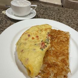 Great omelette and cappuccino Great omelette and cappuccino