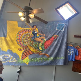 Eis - Awesome lady riding a turkey painting - Ice Cream & Frozen Yogurt Near Me - Hico, Texas Eis - Awesome lady riding a turkey painting - Ice Cream & Frozen Yogurt Near Me - Hico, Texas