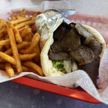 Miami Grill - Gryro wrap with beef and lamb. Very tasty and the fresh. The fries were pipping hot. Delish!!! - Burgers Near Me - Jacksonville, Florida Miami Grill - Gryro wrap with beef and lamb. Very tasty and the fresh. The fries were pipping hot. Delish!!! - Burgers Near Me - Jacksonville, Florida