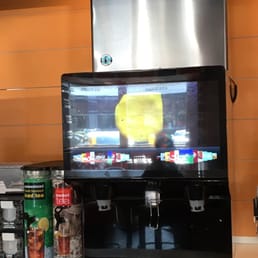 Touchscreen on the soda fountain Touchscreen on the soda fountain