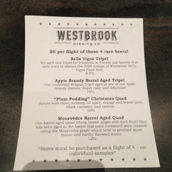 Westbrook Brewing Co - Westbrook 2 Yr anniversary Thursday flight. - Breweries Near Me - Mount Pleasant, South Carolina Westbrook Brewing Co - Westbrook 2 Yr anniversary Thursday flight. - Breweries Near Me - Mount Pleasant, South Carolina