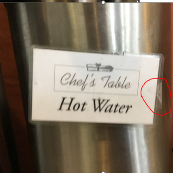 Chef's Table Catering - Label with tape on it - Caterers Near Me - Philadelphia, Pennsylvania