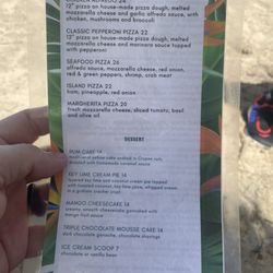 Shoys Beach - Menu