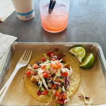 Pure Taco - Baja Fish Taco and the Passion cocktail. - Tacos Near Me - Carlsbad, California Pure Taco - Baja Fish Taco and the Passion cocktail. - Tacos Near Me - Carlsbad, California