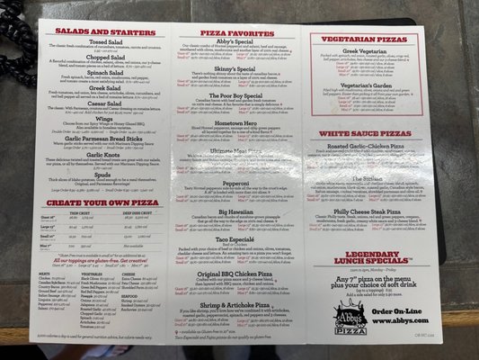 Menu photo 2 Abby's Legendary Pizza Pendleton, OR