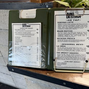 And Destroy Coffee & Gaming - Menu - Coffee & Tea Near Me - Los Angeles, California And Destroy Coffee & Gaming - Menu - Coffee & Tea Near Me - Los Angeles, California