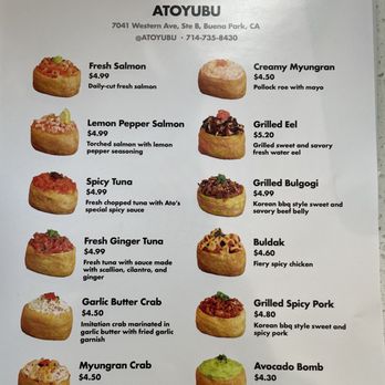 Atoyubu - Menu - Japanese Near Me - Buena Park, California Atoyubu - Menu - Japanese Near Me - Buena Park, California