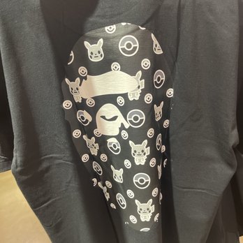 Laced - Bape/Babymilo/Pokémon t-shirt back ($185) - Shoe Stores Near Me - Boston, Massachusetts