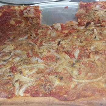 Joey's Pizza - Sicilian with onion - Pizza Near Me - Maspeth, New York Joey's Pizza - Sicilian with onion - Pizza Near Me - Maspeth, New York