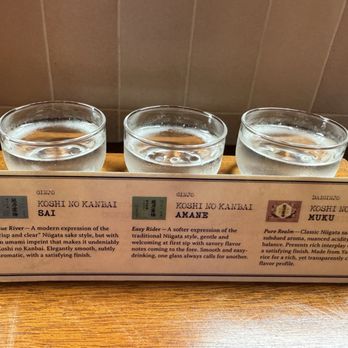 Little Plum - Flight of three sakes - Asian Fusion Near Me - Honolulu, Hawaii Little Plum - Flight of three sakes - Asian Fusion Near Me - Honolulu, Hawaii
