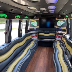 Mckinney Black Car Party Bus & Limo - Inside party bus, kids party bus, cool teen birthday idea