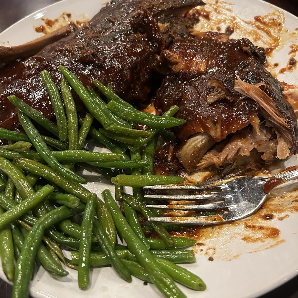 FIREBREW Bar & Grill - Full rack of bbq ribs with string beans. - Bars Near Me - Virginia Beach, Virginia