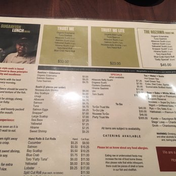 SUGARFISH | Flatiron - Lunch menu 1/2017 - Sushi Bars Near Me - New York, New York