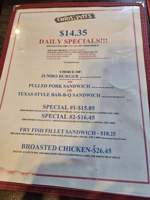 Menu photo 3 Chris' & Pitt's Downey, CA Menu photo 3 Chris' & Pitt's Downey, CA