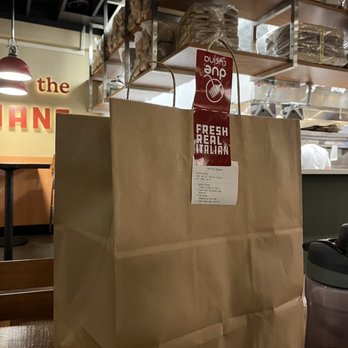 Due' Cucina - Roosevelt - To go bag (we accidentally ordered to go through the kiosk lol) - Italian Near Me - Seattle, Washington