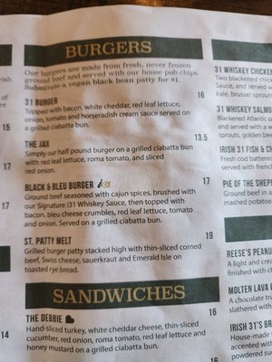 Menu photo 6 Irish 31 Oviedo, FL