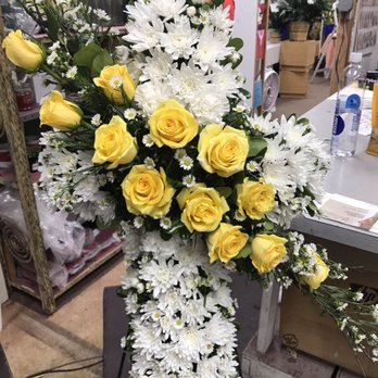The Floral Basket - Beautiful cross white with yellow roses, great sympathy arrangement. - Florists Near Me - San Antonio, Texas The Floral Basket - Beautiful cross white with yellow roses, great sympathy arrangement. - Florists Near Me - San Antonio, Texas