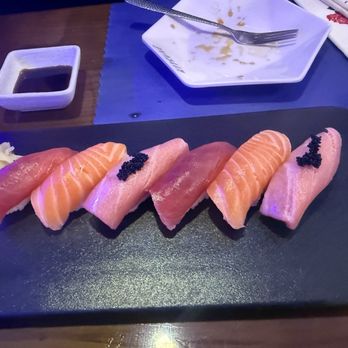 Kitsune Sushi House - Nigiri (tuna, salmon, tuna belly) - Sushi Bars Near Me - Clearwater, Florida Kitsune Sushi House - Nigiri (tuna, salmon, tuna belly) - Sushi Bars Near Me - Clearwater, Florida