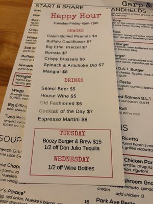 Menu photo 4 Garp & Fuss Winter Park, FL