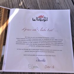 alm wildkogel - Menu