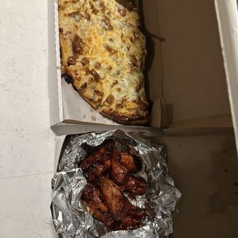 Imperial Pizza - Buffalo chicken finger pizza and Logan berry wings - Pizza Near Me - Buffalo, New York