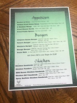 Menu photo 2 King's Deer Troon Tavern Monument, CO Menu photo 2 King's Deer Troon Tavern Monument, CO