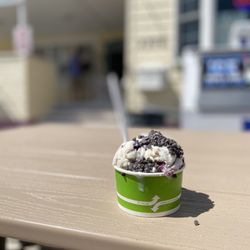 Blueberry oat crumble with chocolate chips