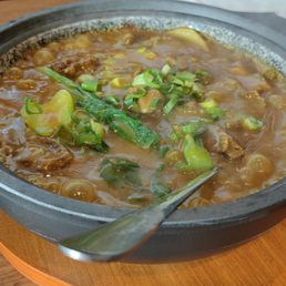 Curry flavor pot with Beef Brisket chunks. Amazing curry flavor! Curry flavor pot with Beef Brisket chunks. Amazing curry flavor!