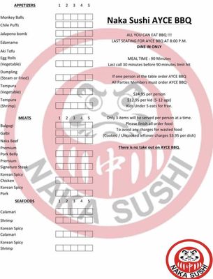 Menu photo 2 Naka Sushi Albuquerque, NM Menu photo 2 Naka Sushi Albuquerque, NM