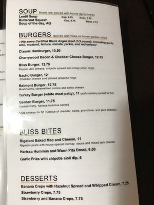 Menu photo 5 Cafe Bliss Belmont, CA