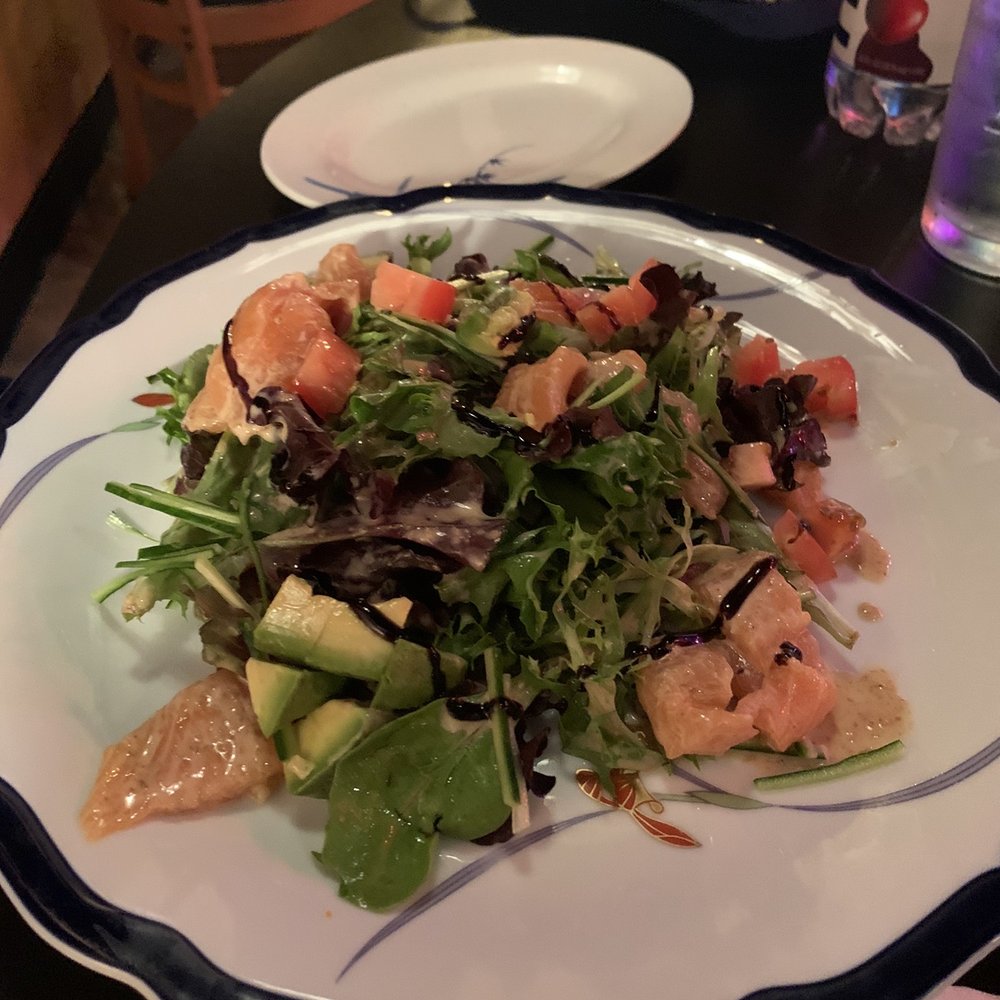 Sushi Zen - Salmon Salad - Sushi Bars Near Me - Savannah, Georgia Sushi Zen - Salmon Salad - Sushi Bars Near Me - Savannah, Georgia
