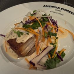 American Express Lounge by Pontus - Baked pork belly was delicious