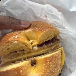 East Neck Bagels - Egg Bagel with Turkey Sausage, Egg and Cheese
