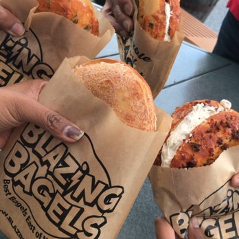 Blazing Bagels - top 2: jalapeno pepperjack; bottom 2: snickerdoodle & bacon cheddar chive - Bakeries Near Me - Redmond, Washington