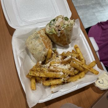 Chef Von & Mom - Chicken Ceaser wrap with garlic parm fries - New American Near Me - Scranton, Pennsylvania Chef Von & Mom - Chicken Ceaser wrap with garlic parm fries - New American Near Me - Scranton, Pennsylvania