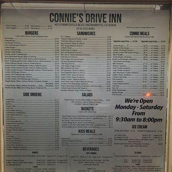 Connie's Drive-In - Menu - American Near Me - Sacramento, California