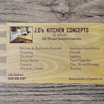 J G s Kitchen Concepts - This is a copy of their business card. - General Contractors Near Me J G s Kitchen Concepts - This is a copy of their business card. - General Contractors Near Me