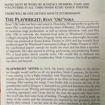Kumu Kahua Theatre - Ryan "Oki"Naka's inspiration for writing Who you Again? - Performing Arts Near Me - Honolulu, Hawaii