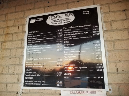 Menu photo 2 Gyros Vs. Phillys Oklahoma City, OK