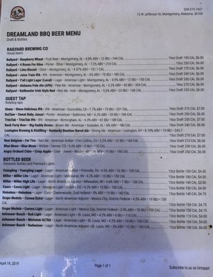 Menu photo 8 Dreamland BBQ Montgomery, AL