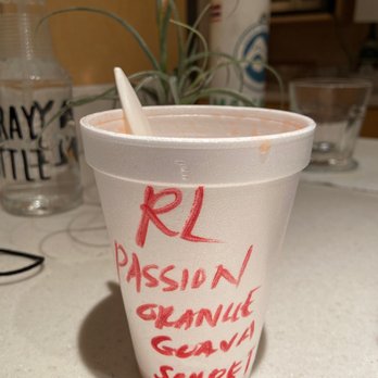 Henry's Place - Passion Orange Guava Sorbet - Ice Cream & Frozen Yogurt Near Me - Honolulu, Hawaii
